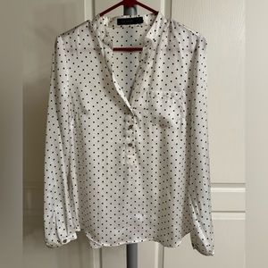 Long Sleeve Polka Dot Blouse